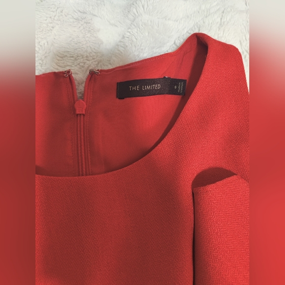 The Limited A Line Orange Dress Size 6 - Picture 3 of 8